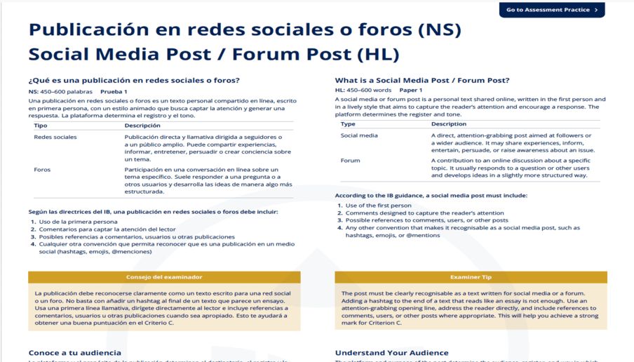 Publicación en redes sociales o foros